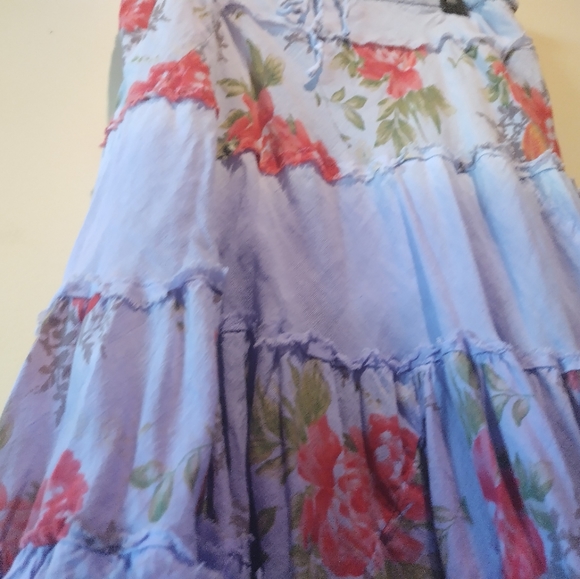 FASHION FUSE purple ombre cotton mini skirt w/ roses - Picture 4 of 6